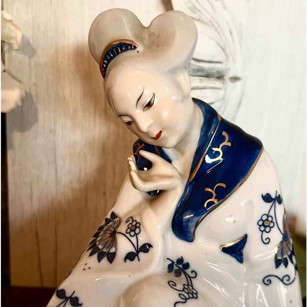Vintage Japanese Geisha, Seymour Mann, Vienna Woods Fine China, Chinoiserie - Picture 3 of 9